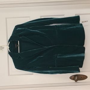 Teal velvet Halogen blazer